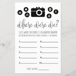 ブライダルシャワーゲームどこ我々カード チラシ