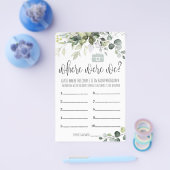 ブライダルシャワーゲームどこ我々カード チラシ (シングル)