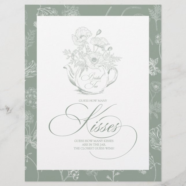 ブライダルシャワーゲームのキス数を推測 (正面)