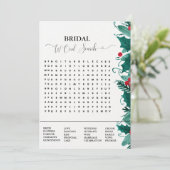 ブライダルシャワーゲームのクリスマスワード検索ゲーム 案内状 (スタンド正面)