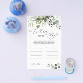 ブライダルシャワーゲームの緑の場所 チラシ (シングル)