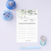 ブライダルシャワーゲームの緑の場所 チラシ (シングル)