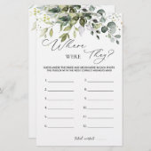 ブライダルシャワーゲームの緑の場所 便箋 (正面/裏面)