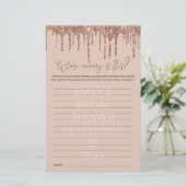 ブライダルシャワーゲームの記憶バラ金ゴールドグリッター (スタンド正面)