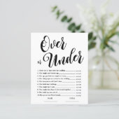 ブライダルシャワーゲームの超過シンプルまたは超過 (スタンド正面)