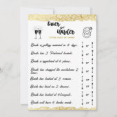 ブライダルシャワーゲームの金ゴールド 招待状 (正面)