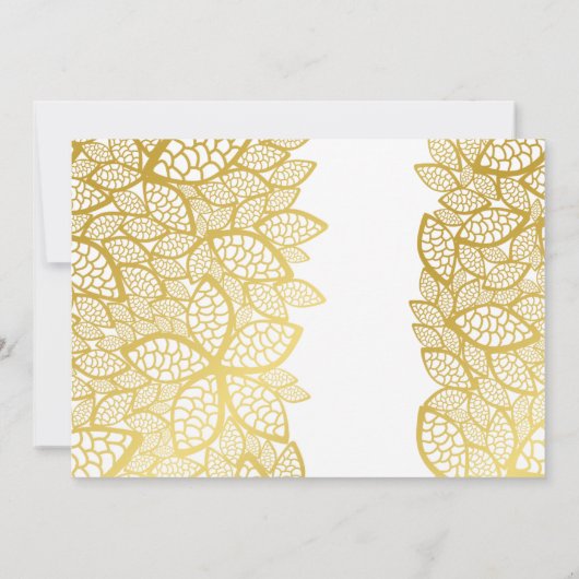 ブライダルシャワーゲームの金ゴールド 招待状 (裏面)