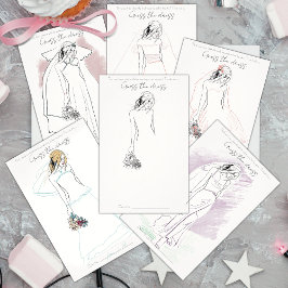 ブライダルシャワーゲームはドレスを推測 チラシ