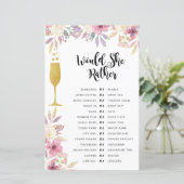 ブライダルシャワーゲームは彼女はむしろシャンパン (スタンド正面)