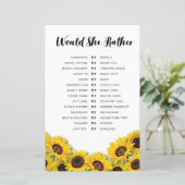 ブライダルシャワーゲームは彼女はむしろヒマワリ (スタンド正面)