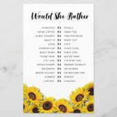 ブライダルシャワーゲームは彼女はむしろヒマワリ (正面)