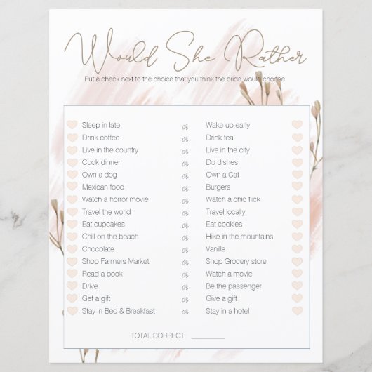 ブライダルシャワーゲームは彼女はむしろボーモダンー (正面)