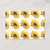 ブライダルシャワーゲームひまわり花数キスカード プレイスカード (裏面)