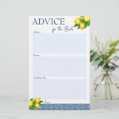 ブライダルシャワーゲームアドバイス 便箋 (スタンド正面)