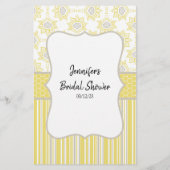 ブライダルシャワーゲームイエローグレイ推測ザドレス チラシ (裏面)