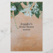 ブライダルシャワーゲームウッドフローラ推測ザ・ドレス チラシ (裏面)