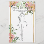 ブライダルシャワーゲームエッグシェル赤面はドレスを推測 チラシ (正面)