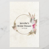 ブライダルシャワーゲームエモジピクショナリパステルボホ (裏面)