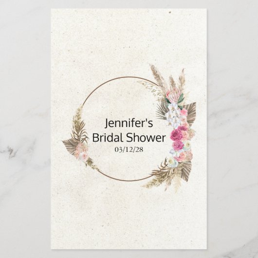 ブライダルシャワーゲームエモジピクショナリパステルボホ (裏面)