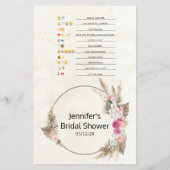 ブライダルシャワーゲームエモジピクショナリパステルボホ (裏面)