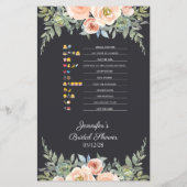 ブライダルシャワーゲームエモジピクショナルパステルピーチ (裏面)