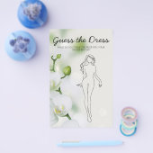 ブライダルシャワーゲームオーキッドフラワーゲットザドレス チラシ (シングル)