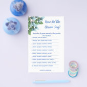 ブライダルシャワーゲームカード新郎は何と言った チラシ (シングル)