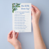 ブライダルシャワーゲームカード新郎は何と言った チラシ (ハンドル)