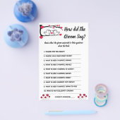 ブライダルシャワーゲームカード新郎は何と言った チラシ (シングル)