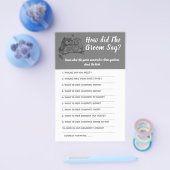 ブライダルシャワーゲームカード新郎は何とFと言った チラシ (シングル)