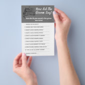 ブライダルシャワーゲームカード新郎は何とFと言った チラシ (ハンドル)