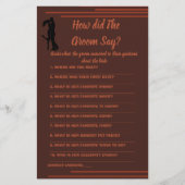 ブライダルシャワーゲームカード新郎は何とFlと言った チラシ (正面)