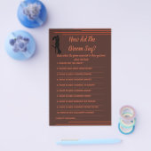 ブライダルシャワーゲームカード新郎は何とFlと言った チラシ (シングル)