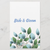 ブライダルシャワーゲームカード私は誰? チラシ (裏面)