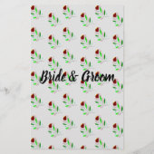 ブライダルシャワーゲームカード私は誰?フライヤー チラシ (裏面)