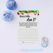 ブライダルシャワーゲームカード私は誰?フライヤー チラシ (シングル)