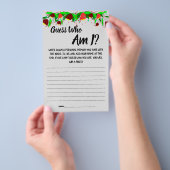 ブライダルシャワーゲームカード私は誰?フライヤー チラシ (ハンドル)