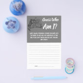 ブライダルシャワーゲームカード私は誰？フライヤー チラシ (シングル)
