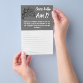 ブライダルシャワーゲームカード私は誰？フライヤー チラシ (ハンドル)