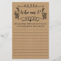 ブライダルシャワーゲームカード