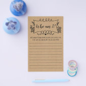 ブライダルシャワーゲームカード チラシ (シングル)