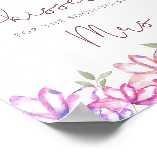 ブライダルシャワーゲームキスピンクの緑 ポスター (角)