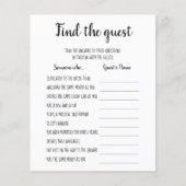 ブライダルシャワーゲームゲストカードの検索 チラシ (正面)