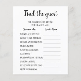 ブライダルシャワーゲームゲストカードの検索 チラシ