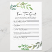 ブライダルシャワーゲームゲストゲームグリーンを見つける (正面)