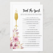 ブライダルシャワーゲームゲストゲームシャンパンを見つける (正面/裏面)