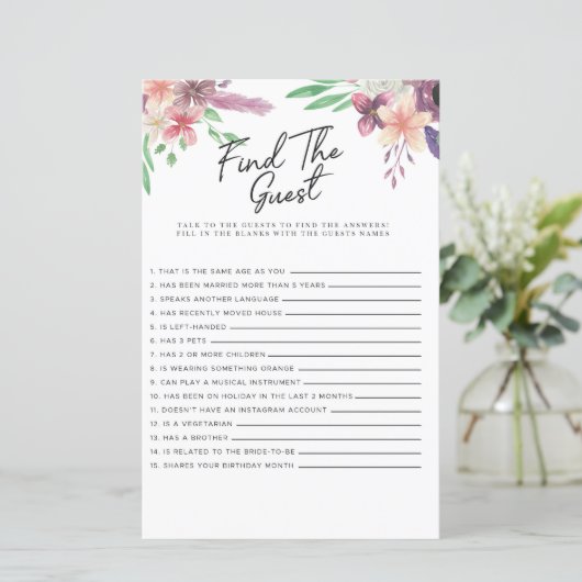 ブライダルシャワーゲームゲストゲームフローラの検索 (スタンド正面)