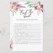 ブライダルシャワーゲームゲストゲームフローラの検索 (正面/裏面)