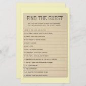 ブライダルシャワーゲームゲストライブラリカードの検索 (正面/裏面)