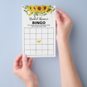 ブライダルシャワーゲームサンフラワーズビンゴカード チラシ (ハンドル)